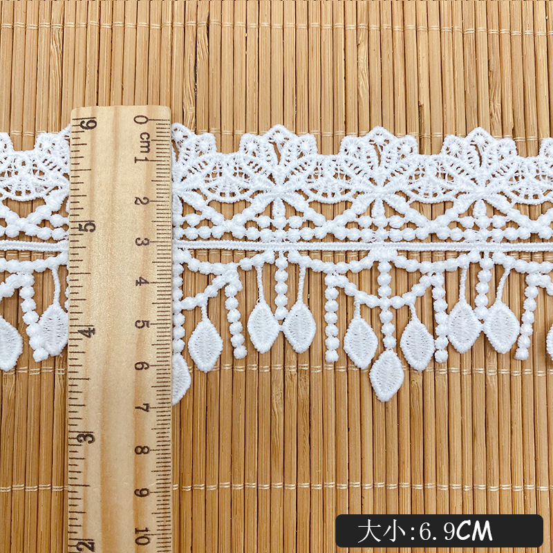 3Yards Embroidery Hollow Flowe - Lace Ribbon Trim ulasan dan harga