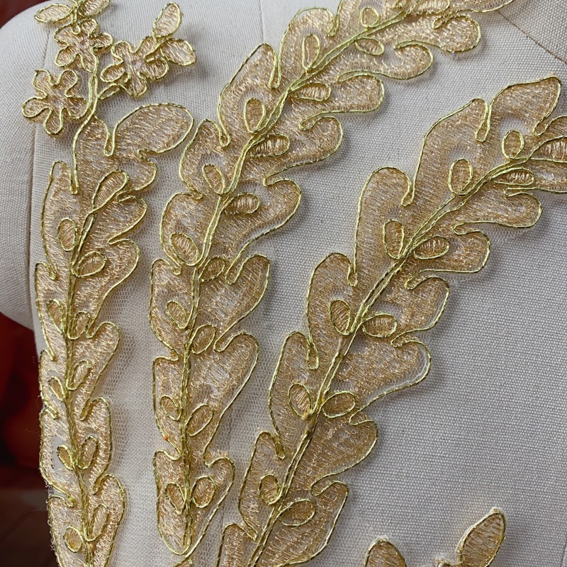 Gold Lace Trim for Wedding DIY - Craft Embellishment ulasan dan harga