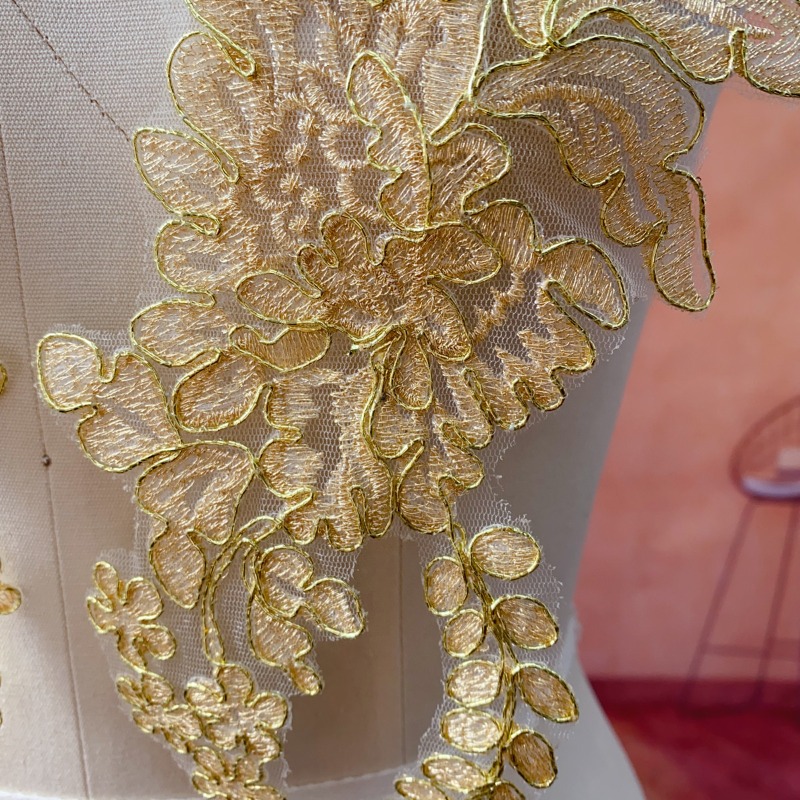 Gold Lace Trim for Wedding DIY - Craft Embellishment ulasan dan harga