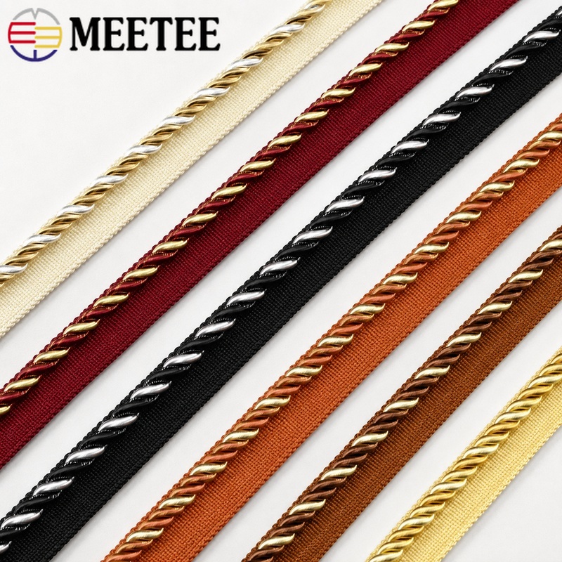 2/5/10/12M Meetee 6mm Two-Colo - Cord Trim Twisted ulasan dan harga