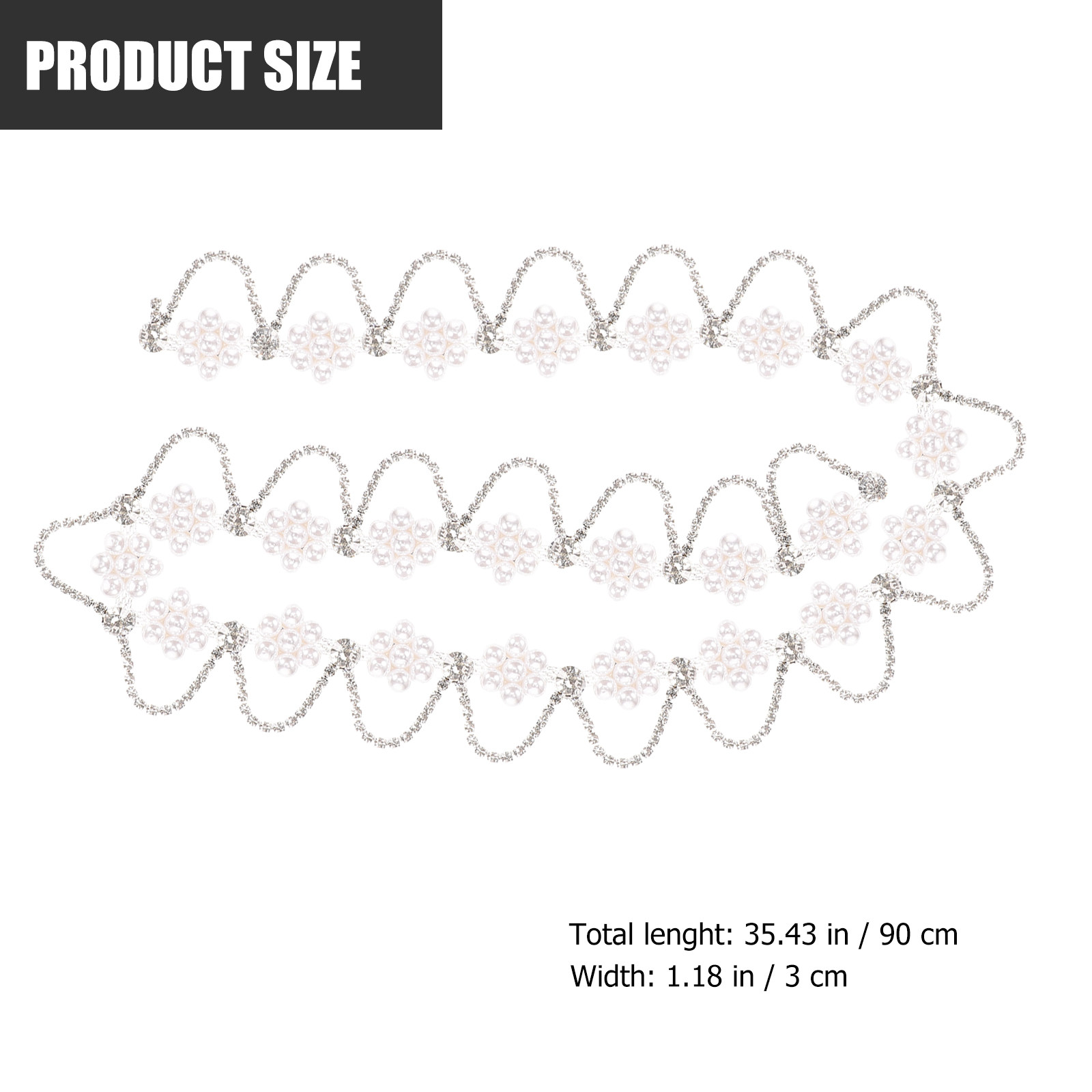 Premium Rhinestone Pearl Chain - Craft Embellishment ulasan dan harga
